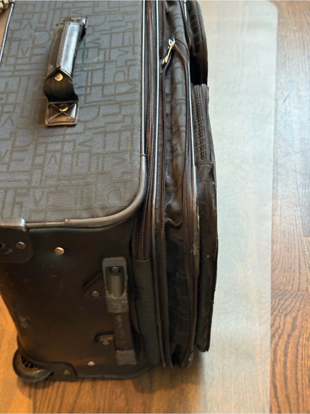 Diane Von Furstenberg DVF Black monogram Luggage 25” Carry-On suitcase